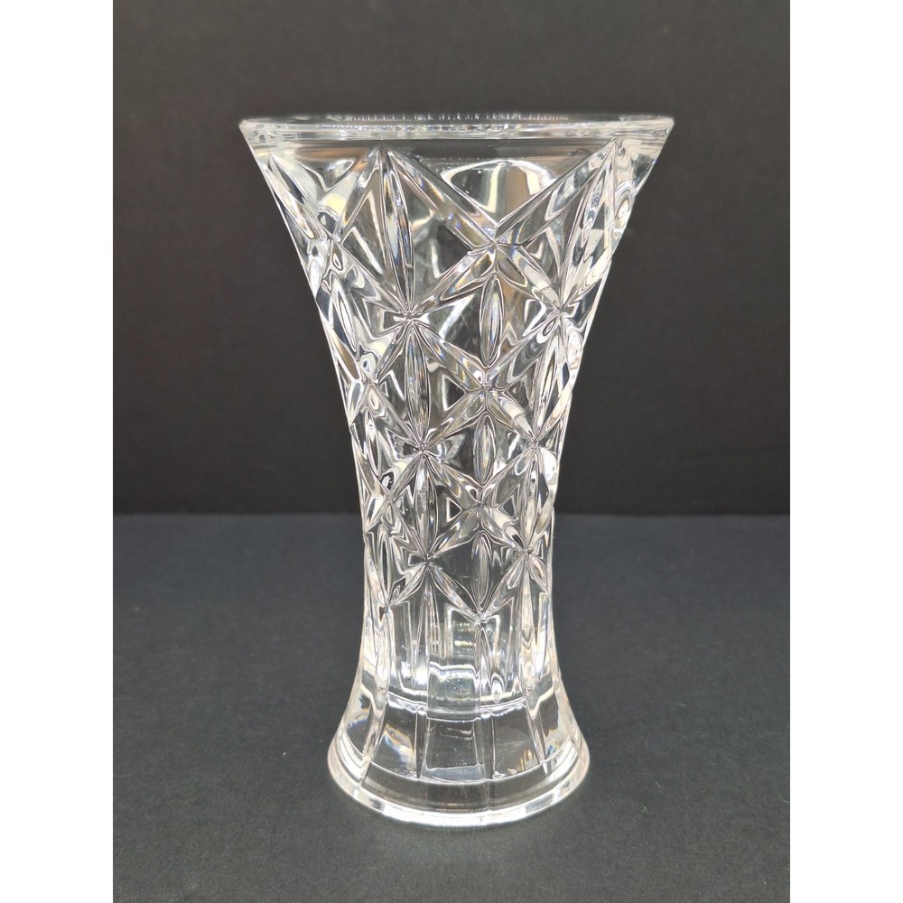 Vintage Clear Glass Vase Unknown‎ Pattern and Maker 5 1/2" High